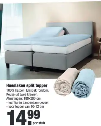 ALDI Hoeslaken split topper aanbieding