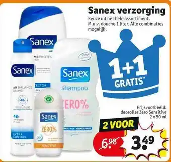 Kruidvat Sanex verzorging 2x50 ml aanbieding