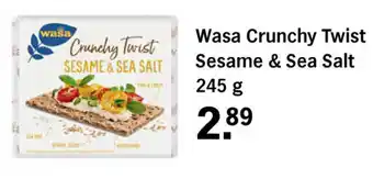 Albert Heijn Wasa Crunchy Twist Sesame & Sea Salt 245g aanbieding