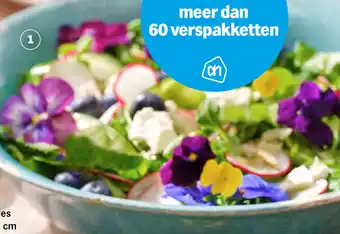 Albert Heijn Excellent Gesneden verspakket pastasalade met eetbare bloemen aanbieding