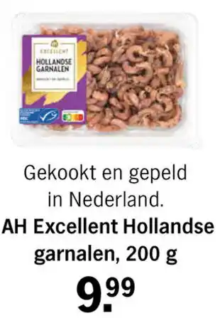 Albert Heijn Excellent Hollandse garnalen, 200 g aanbieding