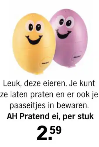 Albert Heijn Pratend ei, per stuk aanbieding