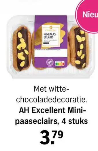 Albert Heijn Excellent Mini paas eclairs, 4 stuks aanbieding