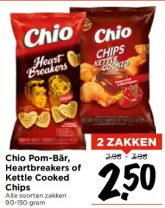 Vomar Voordeelmarkt Chio Pom-Bär, Heartbreakers of Kettle Cooked Chips aanbieding