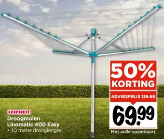 Vomar Voordeelmarkt LEIFHEIT Droogmolen Linomatic 400 Easy aanbieding