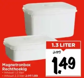 Vomar Voordeelmarkt Magnetronbox Rechthoekig • Inhoud 1,3 liter aanbieding