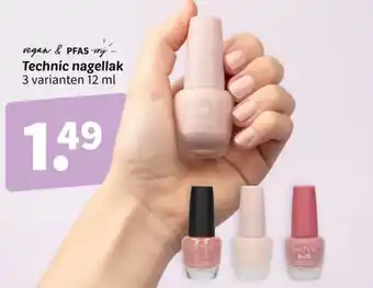Wibra Technic nagellak 3 varianten 12 ml aanbieding