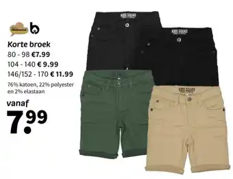 Wibra Korte broek 80-98 aanbieding