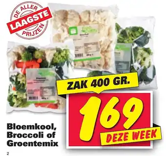 Nettorama Bloemkool, broccoli of groentemix aanbieding