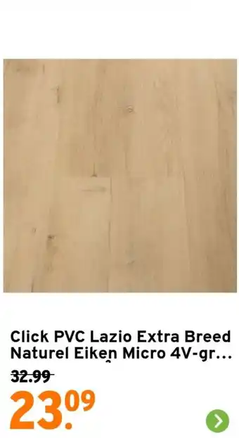 GAMMA Click PVC Lazio Extra Breed Naturel Eiken Micro 4V-gr... aanbieding