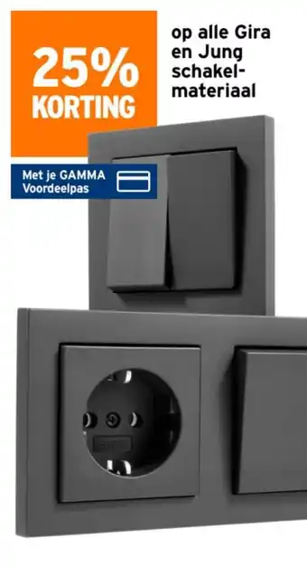 GAMMA op alle Gira en Jung schakelmateriaal aanbieding