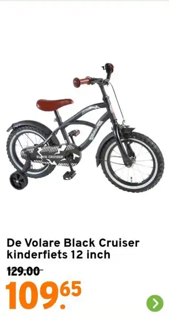 GAMMA De Volare Black Cruiser kinderfiets 12 inch aanbieding