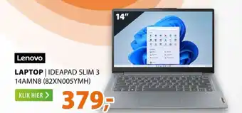 Expert LENOVO LAPTOP | IDEAPAD SLIM 3 14AMN8 (82XN005YMH) aanbieding