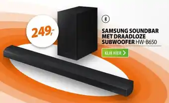 Expert Samsung soundbar met draadloze subwoofer HW-B650 aanbieding