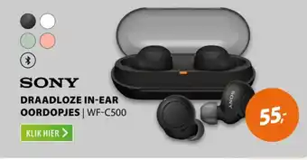 Expert Sony draadloze in ear oordopjes WF-C500 aanbieding