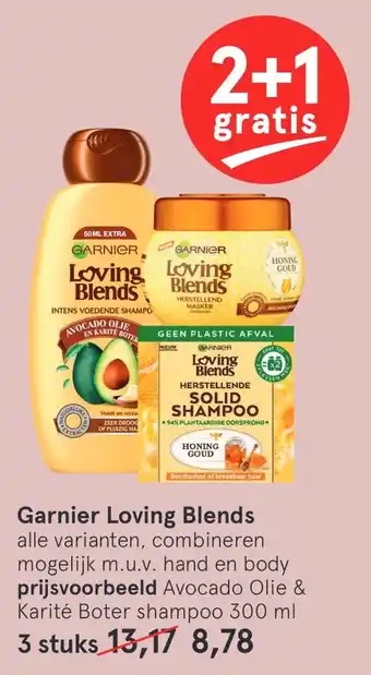 Etos Garnier loving blends 300ml aanbieding