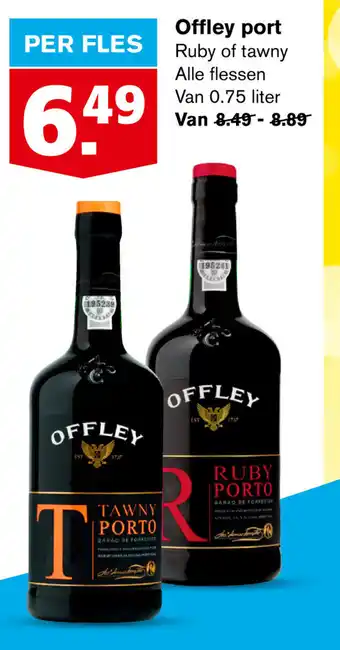 Hoogvliet Offley port Ruby of tawny 0,75 liter aanbieding