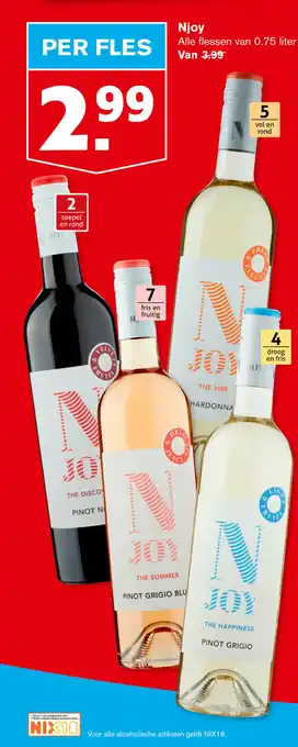 Hoogvliet Njoy 0.75 liter aanbieding