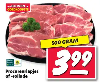 Nettorama Procureurlapjes of -rollade 500 gram aanbieding