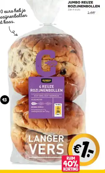 Jumbo Reuze rozijnenbollen aanbieding