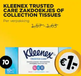 Jumbo Kleenex trusted care zakdoekjes of collection tissues aanbieding