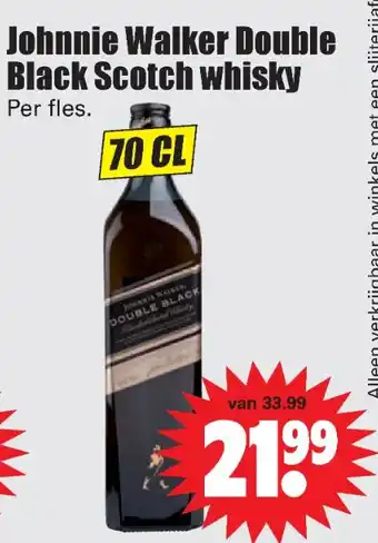 Dirk Johnnie walker double black scotch whisky aanbieding