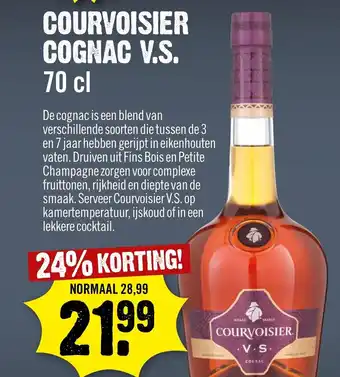 Dirck 3 Courvopiser Cognac V.S. 70cl aanbieding