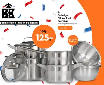 Blokker 6-delige BK kookset Premium+ aanbieding