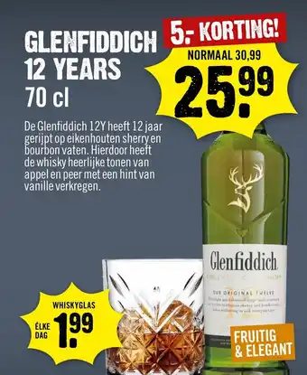 Dirck 3 Glenfiddich 12 years 70cl aanbieding