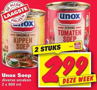 Nettorama Unox soep 800ml aanbieding