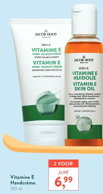 Holland & Barrett Vitamine E Handcrème 150ml aanbieding