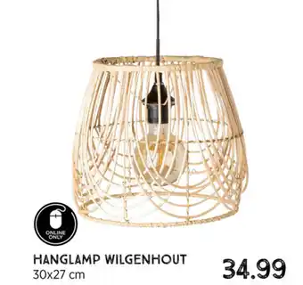 Xenos Hanglamp Wilgenhout 30 x 27cm aanbieding