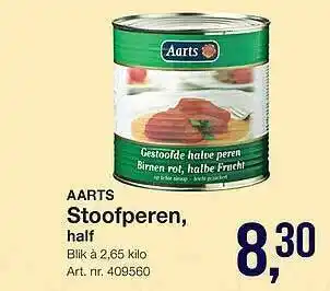 Bidfood Aarts Stoofperen, Half aanbieding