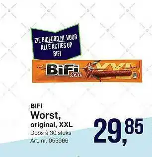 Bidfood Bifi Worst, Original, XXL aanbieding