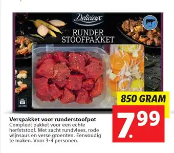 Lidl Delicieux Verspakket Voor Runderstoofpot aanbieding