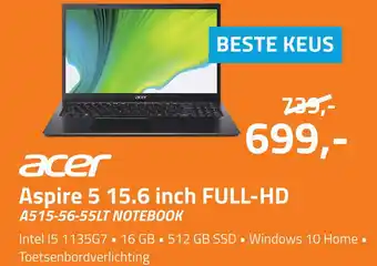 Obbink Acer Aspire 5 15.6 inch FULL-HD aanbieding