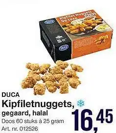 Bidfood Duca Kipfiletnuggets, Gegaard, Halal aanbieding