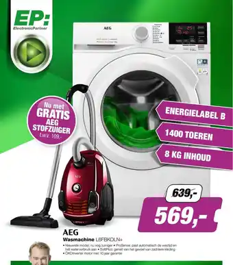 EP AEG Wasmachine L6FBKOLN+ aanbieding