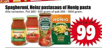 Dirk Spagheroni, Heinz Pastasaus Of Honig Pasta aanbieding