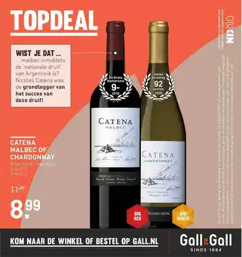 Gall & Gall Catena Malbec Of Chardonnay aanbieding