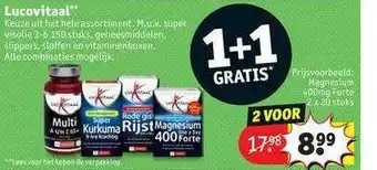 Kruidvat Lucovitaal Magnesium 400mg Forte 1+1 Gratis aanbieding