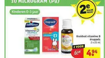 Kruidvat Kruidvat Vitamine D Druppels aanbieding