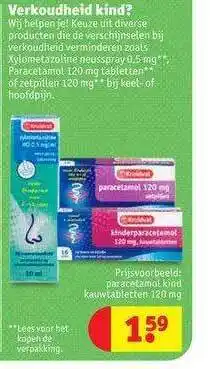 Kruidvat Trekpleister Paracetamol Kind Kauwtabletten 120 Mg aanbieding