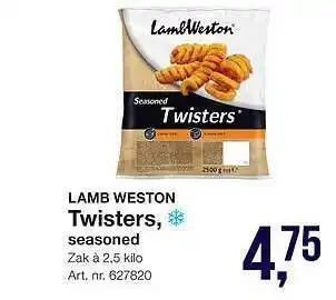 Bidfood Lamb Weston Twisters, Seasoned aanbieding