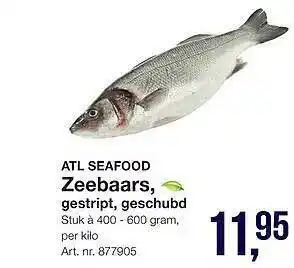 Bidfood ATL Seafood Zeebaars, Gestript, Geschubd aanbieding