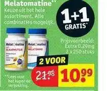 Kruidvat Melatomatine Extra 0.29mg 1+1 Gratis aanbieding