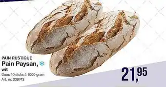 Bidfood Pain rustique pain paysan, wit 1000 gram aanbieding