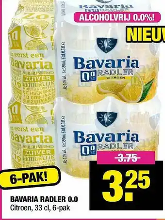 Big Bazar Bavaria Radler 0.0 Citroen aanbieding