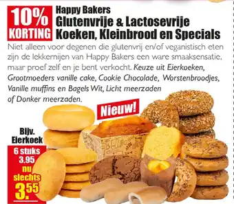 Gezond & Wel Happy bakers glutenvrije & lactosevrije koeken, kleinbrood en specials aanbieding