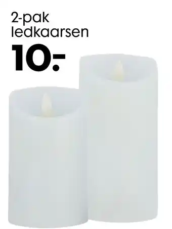 HEMA 2-pak ledkaarsen aanbieding